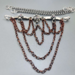 Simulated Pink Tourmaline and Copper Chain Calflett